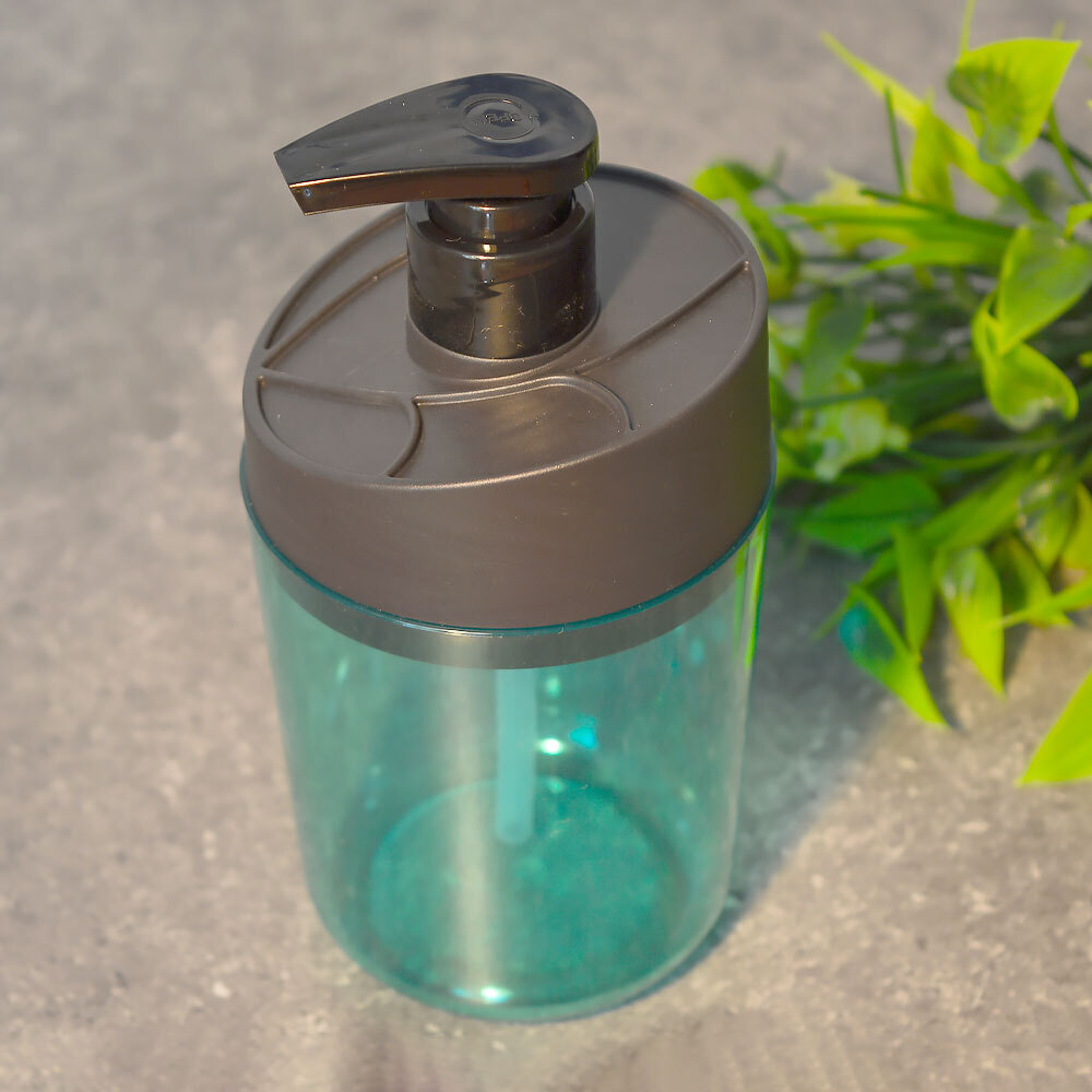 Диспенсер "Boho" 0,35л, мята/полупрозрачный