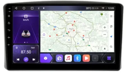 Магнитола для Toyota Land Cruiser 100 1998-2002 (три крутилки климата) - Carmedia OL-9424 IPS, Android 10, 8 ядер (TS18), 4G SIM-слот