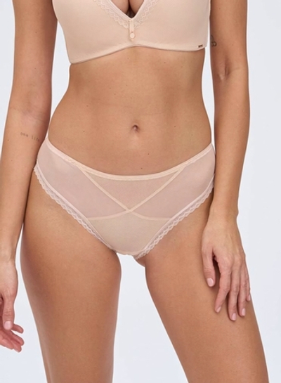 Трусики-бразилиана Nocturn (Размер: 42) (Цвет: телесный)