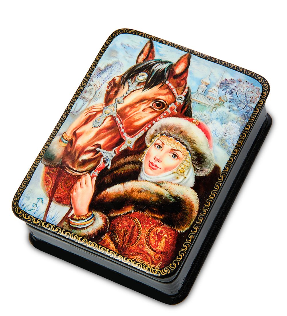 Народные промыслы ШК-19/20-C Шкатулка в технике декупаж «Сударыня» (10х8х3,5)