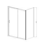 Душевой уголок Alpha VSR-3AL8014CL, 1400*800, хром, стекло прозрачное, , шт