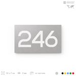 Номер на дверь 246, табличка на дверь для офиса, квартиры, кабинета, аудитории, склада, голубой 120х70 мм, Айдентика Технолоджи