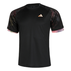 Мужское теннисное поло adidas Melbourne Ergo HEAT.RDY Raglan T-Shirt Men - Black, Multicoloured