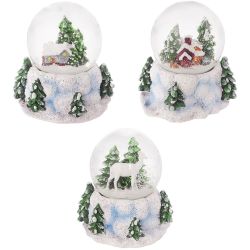 GAEM Фигурка декор в стекл шаре "Домик/Олень", D 6.5 см, L9 W8 H9 см, 3в.