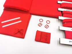 Набор база №8. Микрофибра и резинки, красный