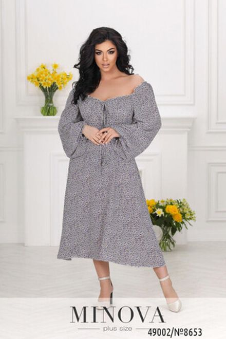 Платье 8653-голубой Minova Фото 2