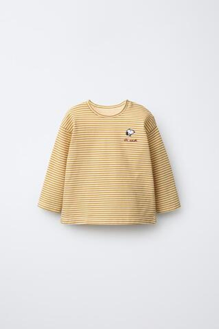 ZARA ФУТБОЛКА В ПОЛОСКУ SNOOPY PEANUTS™, ОХРА