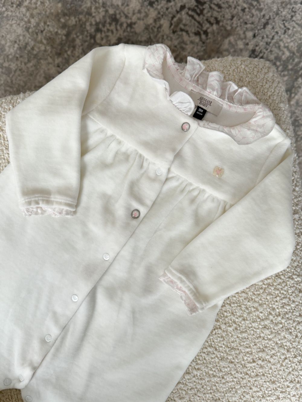 Велюровый комбинезон слип Armani, 68