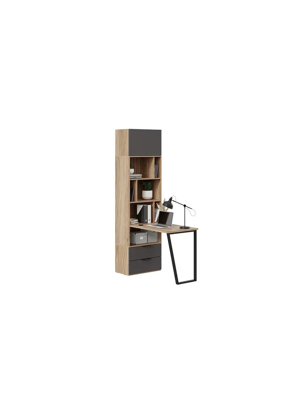 Стол письменный угловой Яблоня Беллуно 61,5х120х217,1