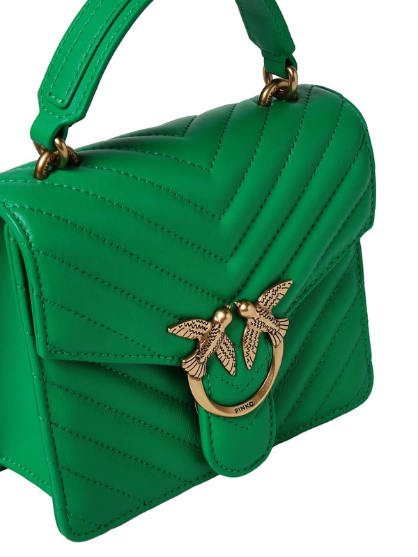 MINI LOVE BAG TOP HANDLE CHEVRON – green