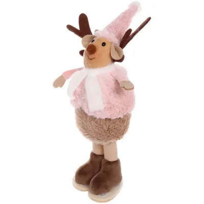 Фигурка «Олененок в кардигане» 32 см, Розовый