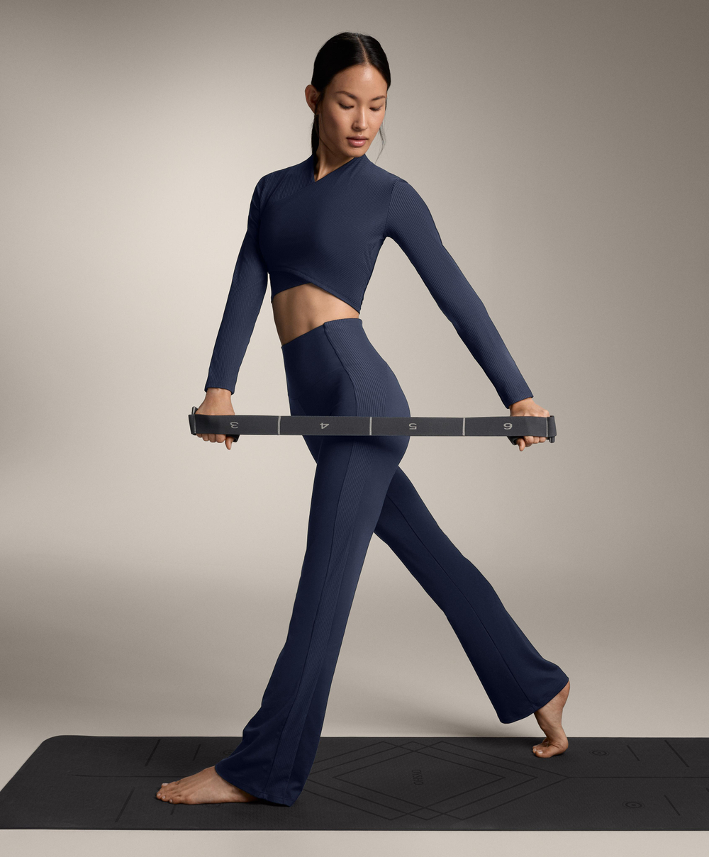 Oysho Футболка с длинными рукавами Comfortlux, темно-синий