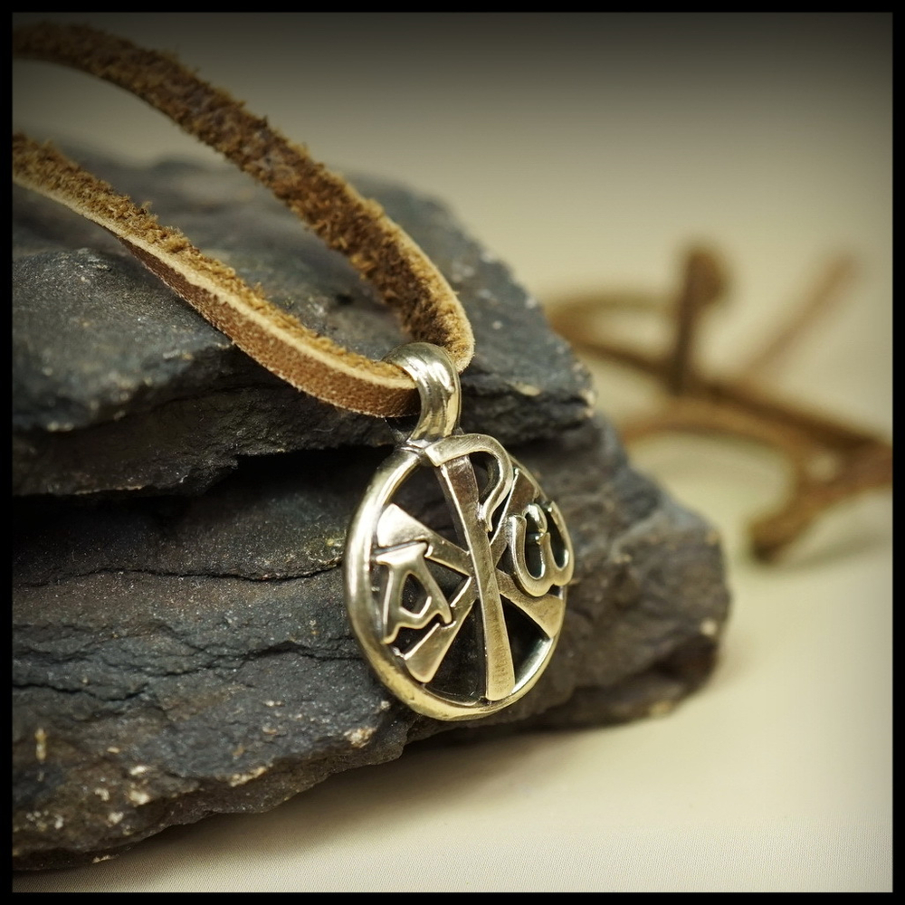 Нательный православный кулон - подвеска "Хризма" , латунь
