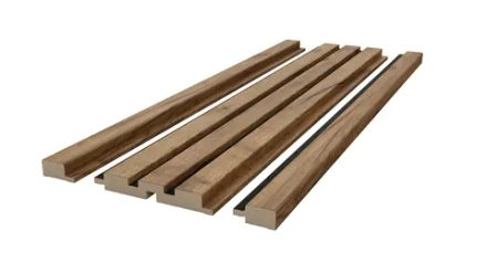 Финишная планка (для двухцветной реечной МДФ панели) Дуб Крафт Табаный/Черный, 2800*35*16