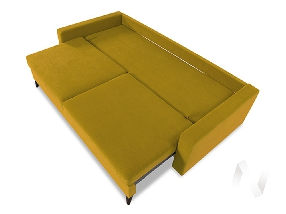 Диван прямой Фидэль (БД) LUMA 07 (велюр горчичный)