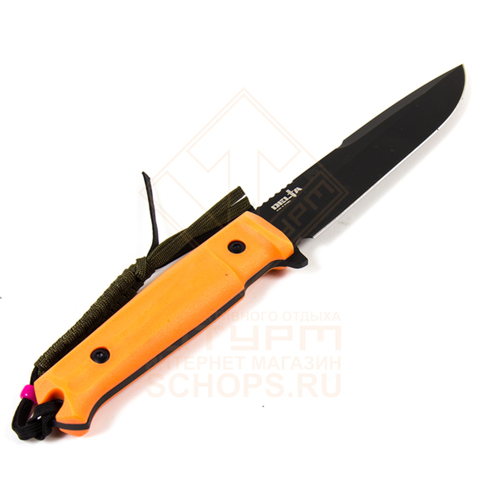 Нож Kizlyar Supreme Delta AUS-8 кратон, Orange/Black