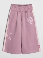 Летний костюм детский розовый, футболка и кюлоты