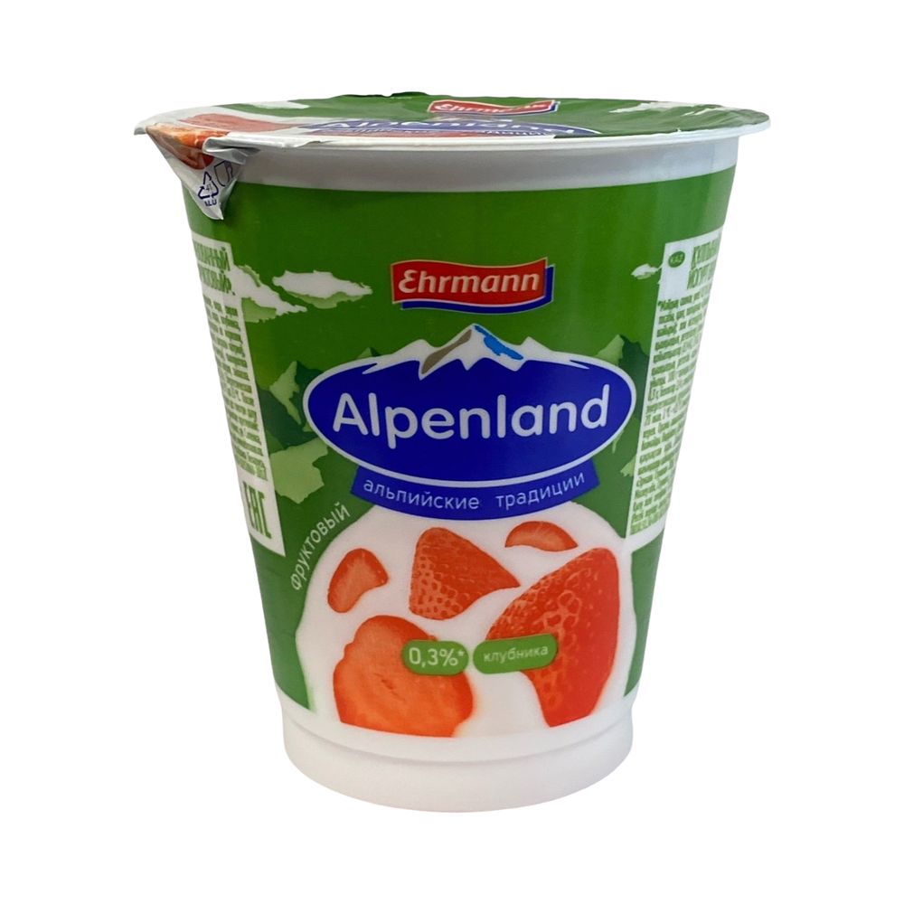 Альпенланд 0,3% клубника 320гр