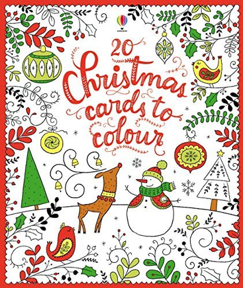 20 Christmas cards to colour