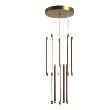 Каскадная люстра LED 10*6.5W 3000K SL6225.303.10 латунь/терракотовый Brick ST-Luce