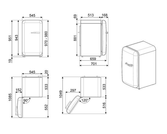 Холодильник Smeg FAB10LDUJ5