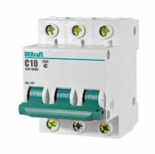 11077 Авт.выкл. 3п 10А ВА101 DEKraft