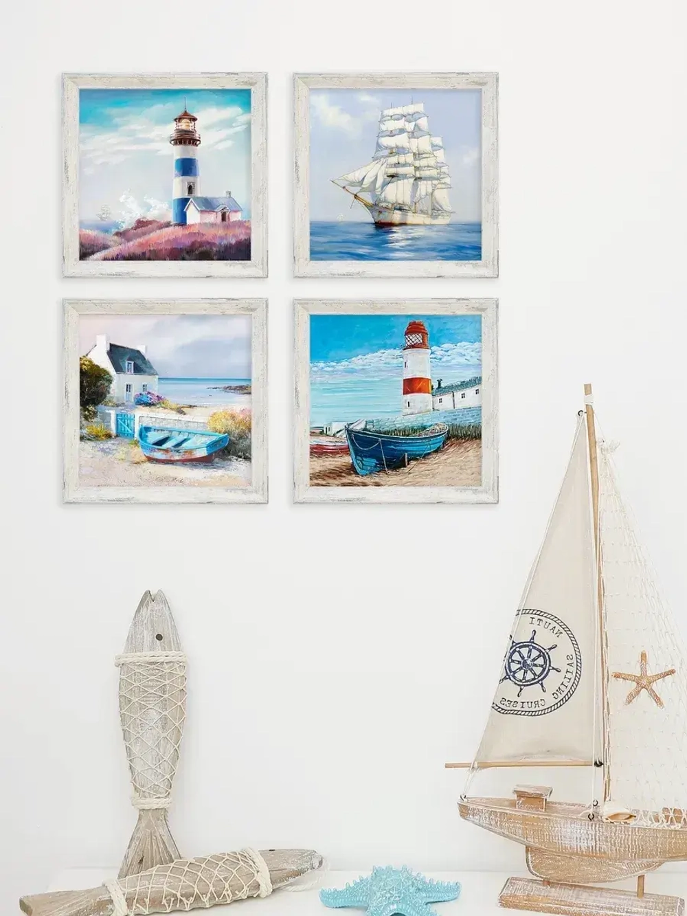 Картины на стену интерьерные на холсте 4 шт