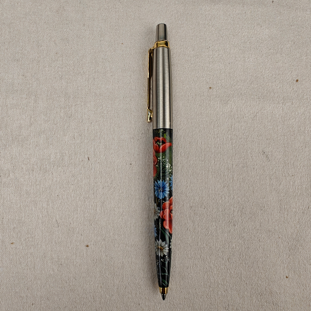 Ручка "Полевые цветы" с ручной росписью Палех