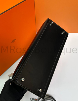 Женская сумка Hermes Kelly черного цвета