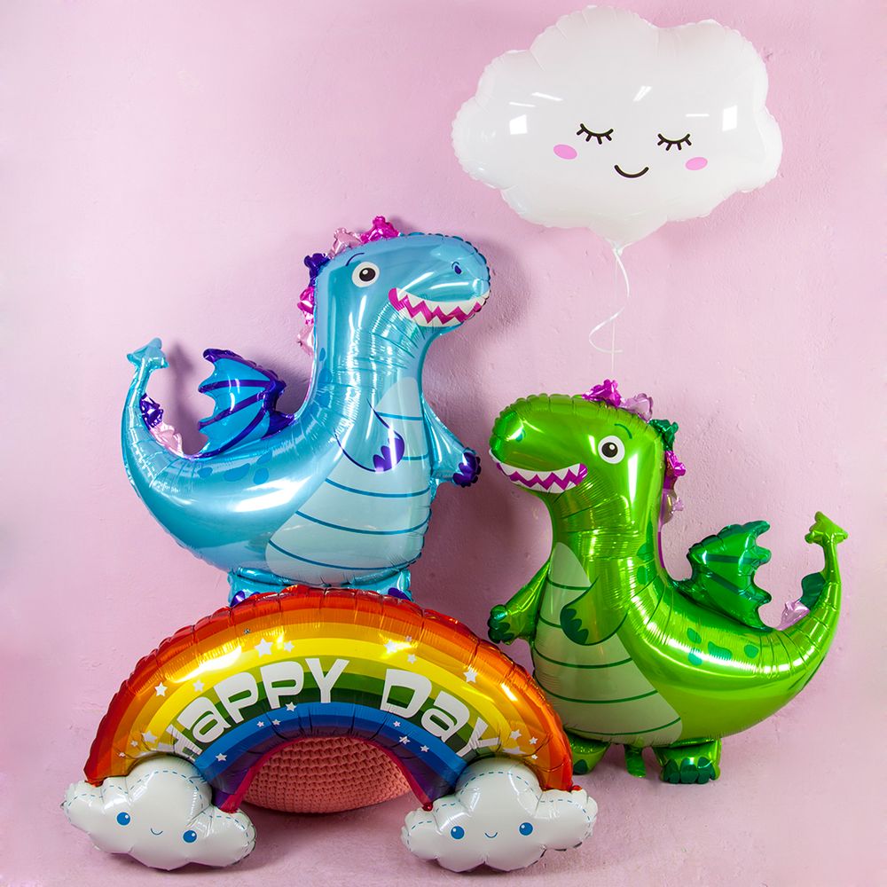 Шар (39"/99 см) Фигура, Радуга в облаках, Happy Day 1 шт.