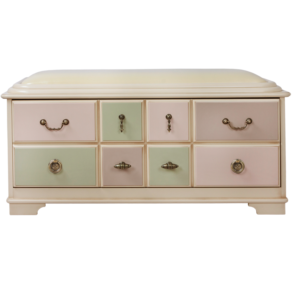 Банкетка Пандора 2 с обувницей Айвори Акварель