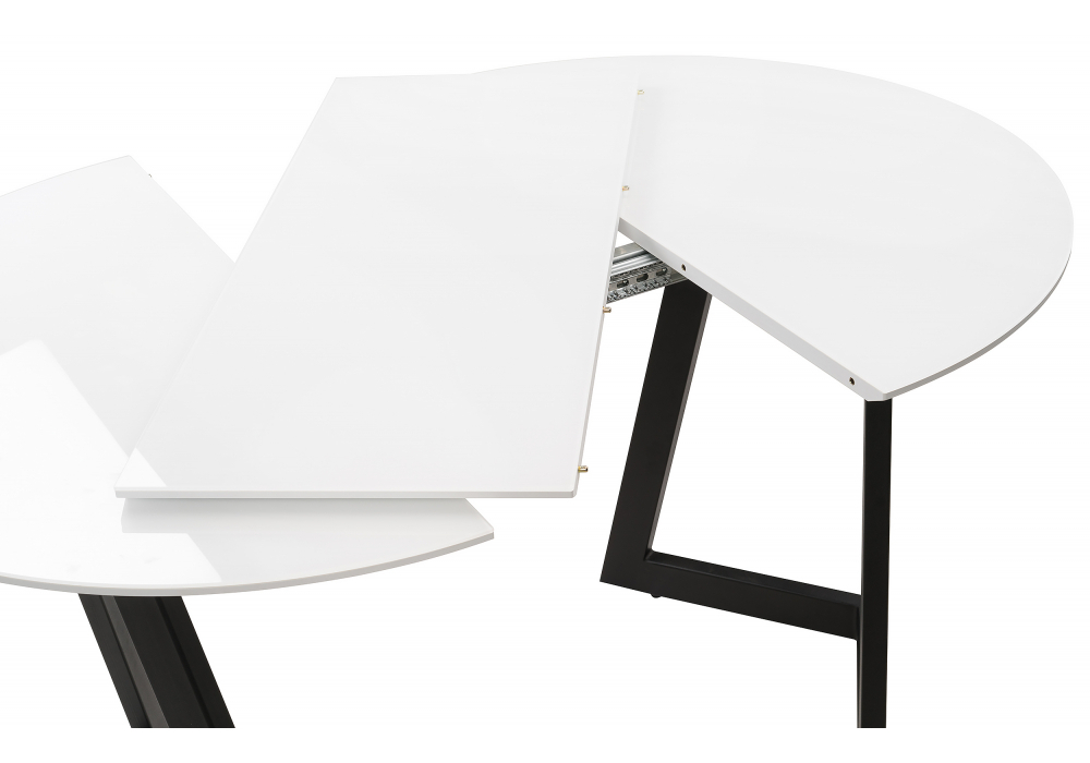 Стол стеклянный Woodville Алингсос белый, белая шагрень