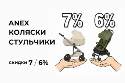 Акция Six-Seven на коляски и стульчики Anex!