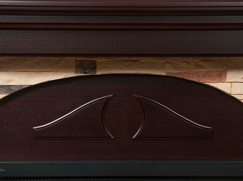 Портал Firelight Torre 30S камень сланец натуральный, шпон темный дуб