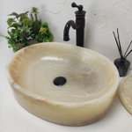 Раковина из оникса Oval Yellow OY-61567 (52*38*14)