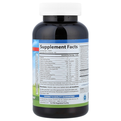 Carlson, Super 1 Daily®, 180 вегетарианских таблеток