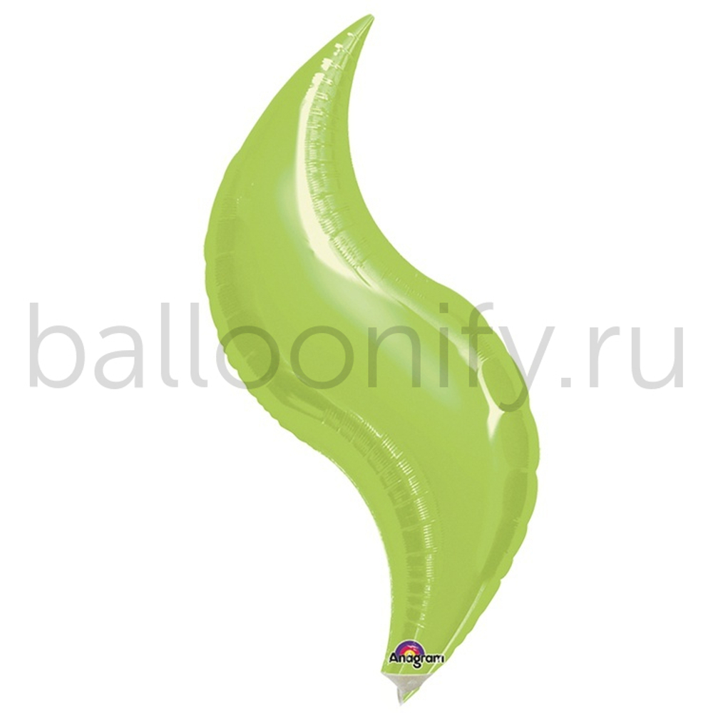 Фольгированная фигура, Зигзаг 10"/25CM W X 28"/71CM H Металлик Lime