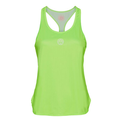 Женская теннисная майка BIDI BADU Mea Tech Tank Top Women - Neon Green, White