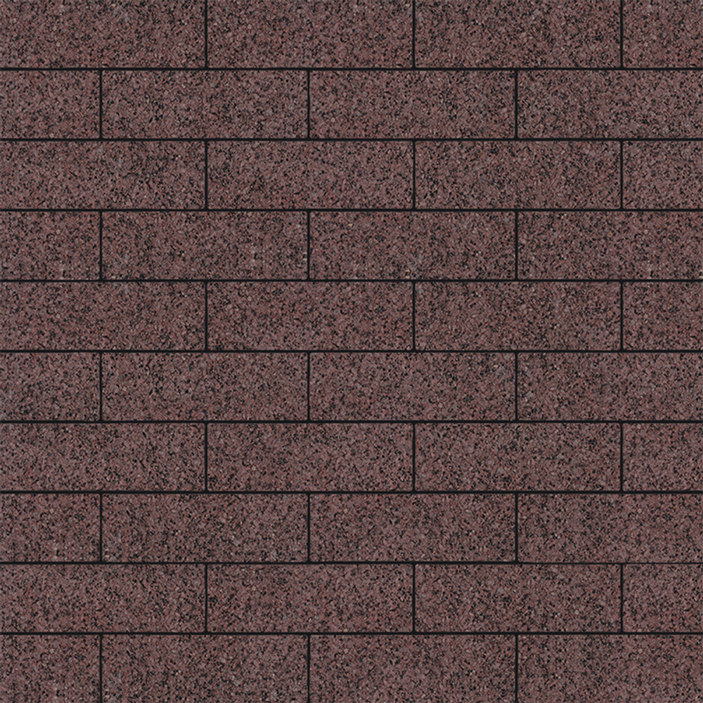 Тротуарная плитка ПРЯМОУГОЛЬНИК 300х100 мм - Гранит+ Красный с черным