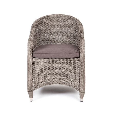 "Равенна" плетеное кресло из искусственного ротанга (гиацинт), цвет серый