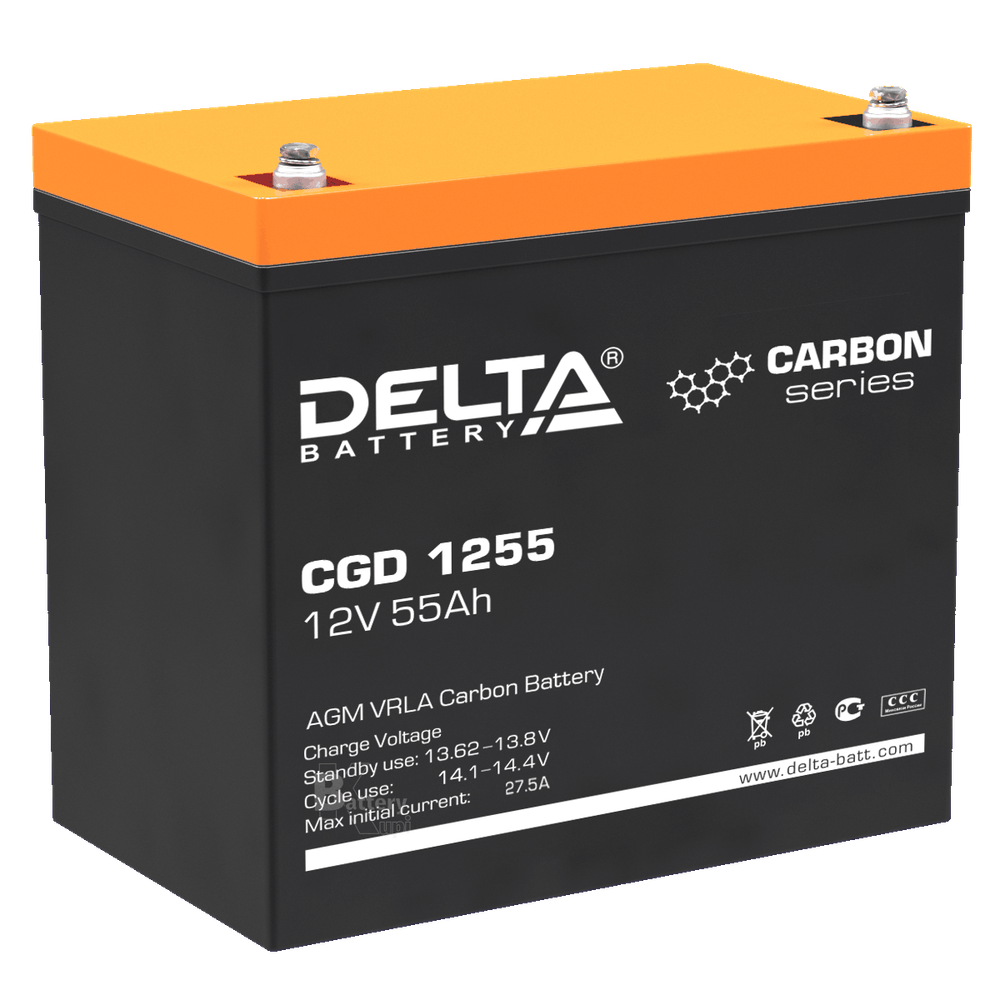 Аккумулятор Delta CGD 1255 (AGM+Carbon)