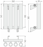Сунержа Кумир-0 300х260 4 секции