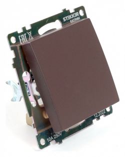 Переключатель одноклавишный без рамки Stekker Катрин 49018