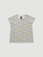 Футболка для девочек Mjölk Солнышки серые, уценка