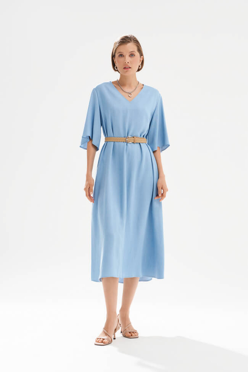 51747 Платье женское (голубой джинс)