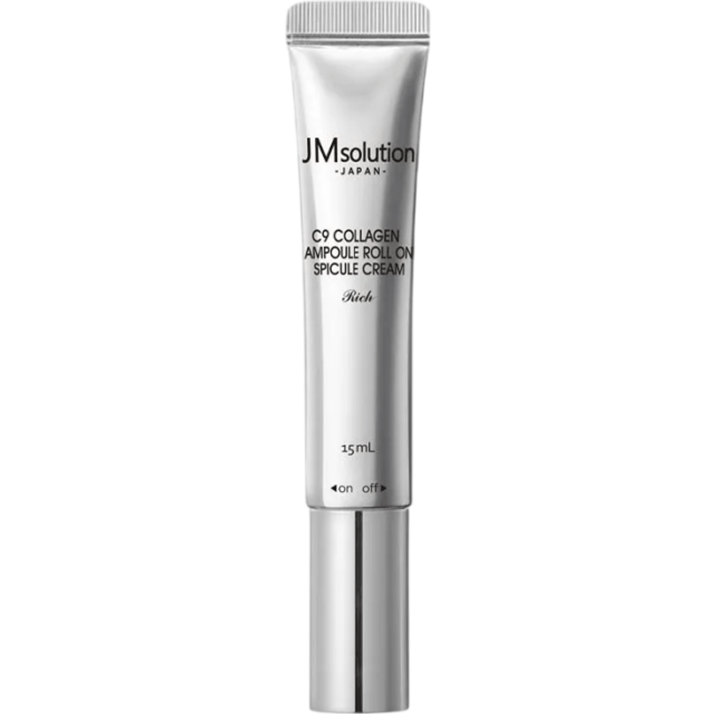 JMsolution C9 Collagen Ampoule Roll On Spicule Cream Rich, 15ml - Крем-роллер омолаживающий для лица и кожи вокруг глаз со спикулами и коллагеном