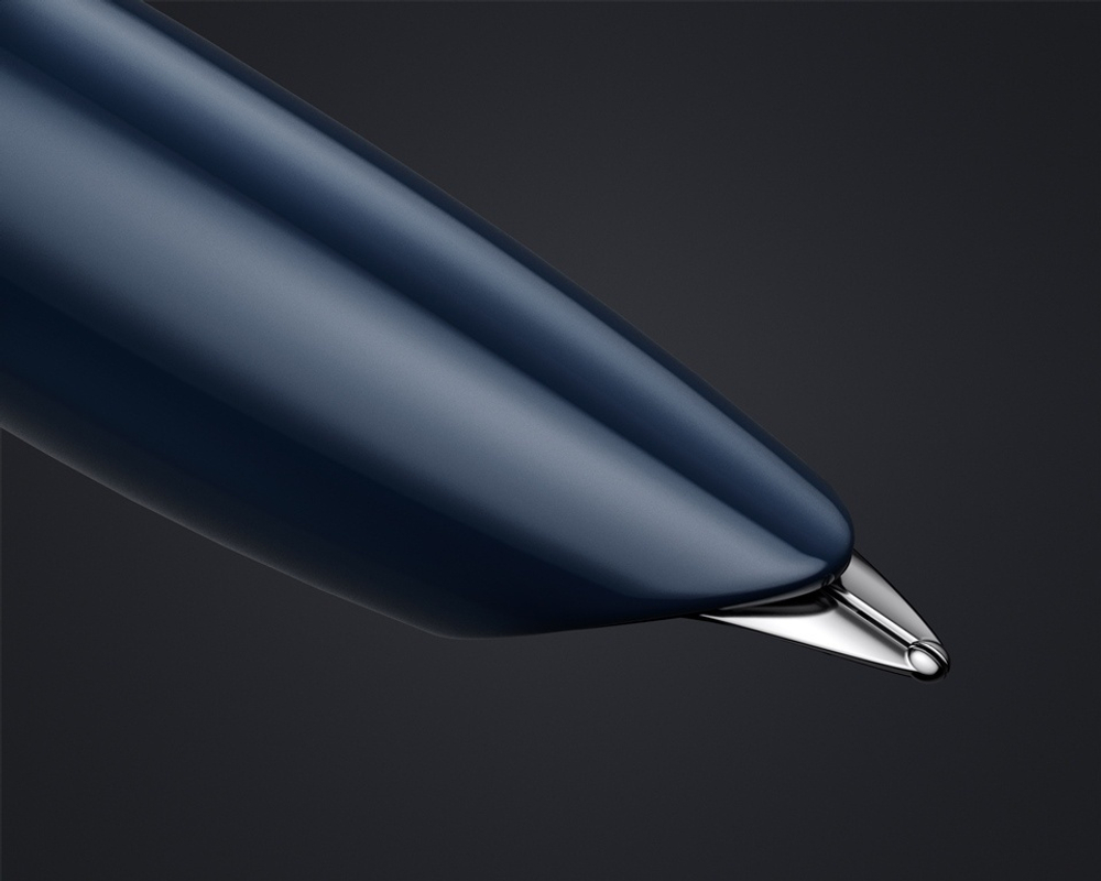 Перьевая ручка Parker 51 CORE MIDNIGHT BLUE CT, перо: F, цвет чернил: black/blue в подарочной упаковке.