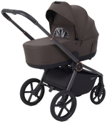 Детская коляска Rant Flex Therm Soft 3 в 1 с автокреслом Evomax Black Shine Brown