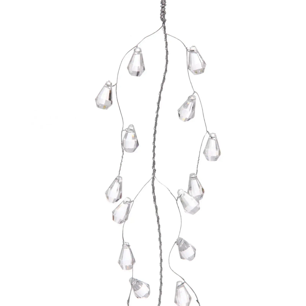 Ветка декоративная «Изящные искры» 36 см, Серебро