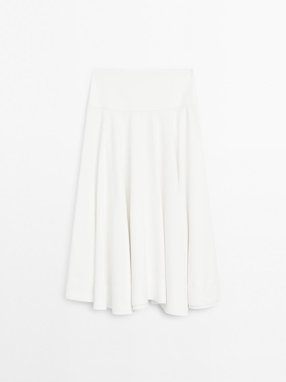 Massimo Dutti Длинный вязаный свитер - Limited Edition, бежевый